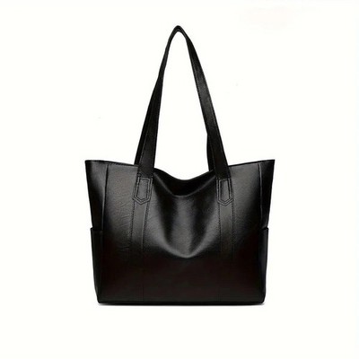 Women'S Large Capacity Tote Bag Single Shoulder Handbag Soft Leather Bag
