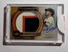 2021 21 Topps 5 Five Star Mike Yastrzemski Jumbo Patch Prime Relic Auto 08/10