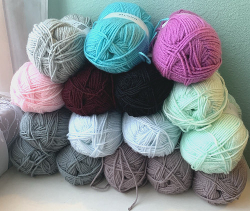 16 -  KNIT PICKS - BRAVA SPORT  Mixed Color Lot - Destash -  340 yds/100g