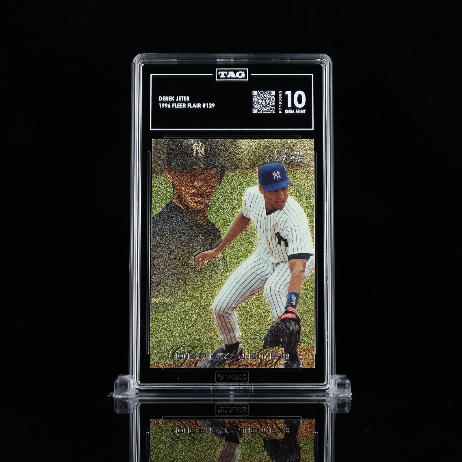 1996 Fleer Flair Gold #129 Derek Jeter TAG 10 (969)
