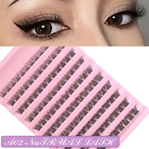DIY Eyelash Extension Kit Individual Lash Clusters Mixed Length False Eyelashes image 2