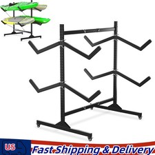 Kayak Storage Rack 4-Capacity Freestanding Kayak Stands Outdoor Storage