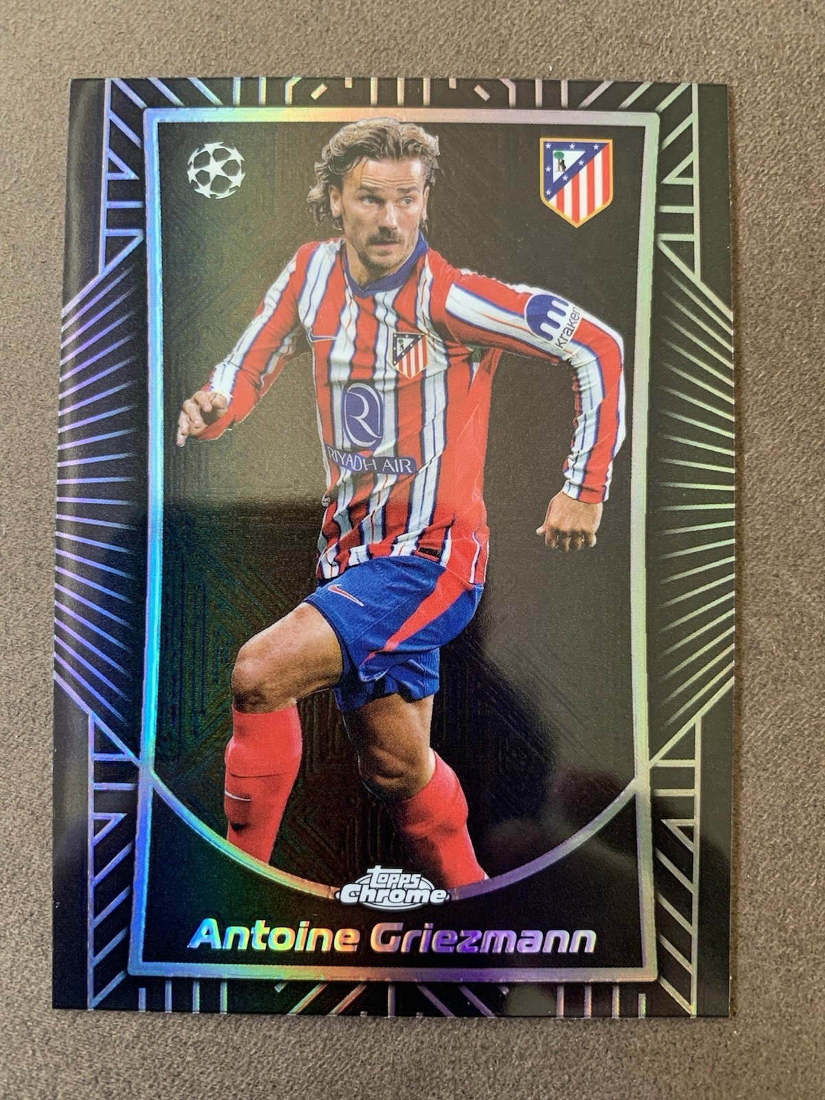 2024-25 Topps Chrome UEFA Antoine Griezmann Shadow Etch Atletico Madrid SP