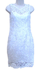 Alythea Women's White Lace Evening Dress Small