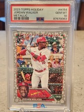 2023 Topps Holiday JORDAN WALKER RC #H154 St Louis Cardinals METALLIC PSA 10 🔥 