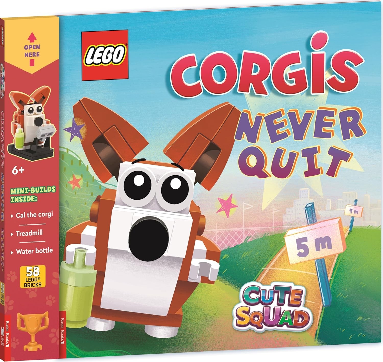 LEGO® Books: Cute Squad: Corgis Never Quit (with corgi mini-build and over 55 LE
