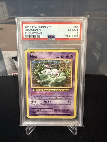 2016 Pokémon XY Evolutions #53 Mew Holo PSA 8 NM-MT 🔥🔥
