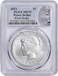 2023 US Peace Silver Dollar $1 PCGS MS 70 First Strike