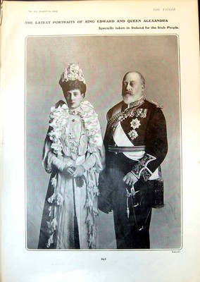 Alte King Edward Queen Alexandra Cowes Week Yachts Castle Anker 1903 20.