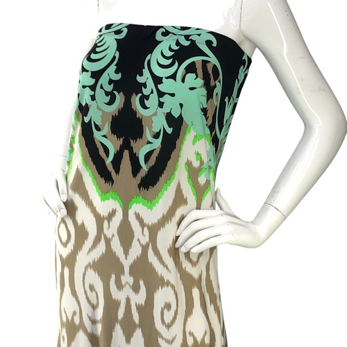 Tibi Womens Size S Dubai Desert Maxi Dress Strapless Paisley Print Multicolor - Picture 2 of 16