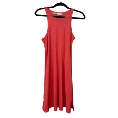 Free People FP Beach Ribbed Mini Tank Dress Coral XS Loose Flowy Fit Travel
