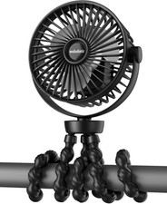 Portable Stroller Fan, 5200 Mah Rechargeable Personal Fan, with 360  Rotate Flex