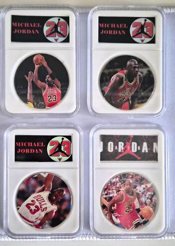 1995 Upper Deck Michael Jordan Milk Caps POG Lot #3 #4 #12 #46 Bulls MJ