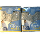 Lot of 2 HALO SleepSack 2-in-1 Plush Swaddle Gray 0–3M New Sealed Baby Blanket