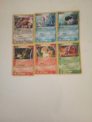 Vintage Pokemon Card Lot 6x EX Era e-Reader Dodrio Torchic Ponyta TCG Bundle