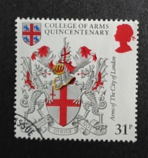 Used stamp Great Britain UK 1984 Anniversary of Arms Arms of the ity of London