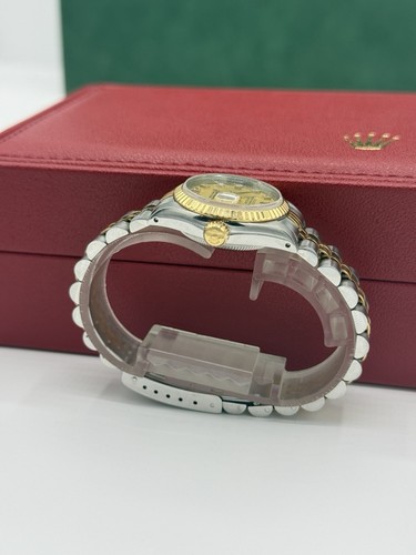 Rolex Datejust 69173 Factory Diamond Dial 26mm Bi-Metal 1991 Box & Papers - Picture 4 of 8