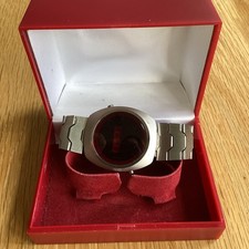 Men's Stainless Steel Silver LED Retro 1970s Digital Watch Spares Or Repairs