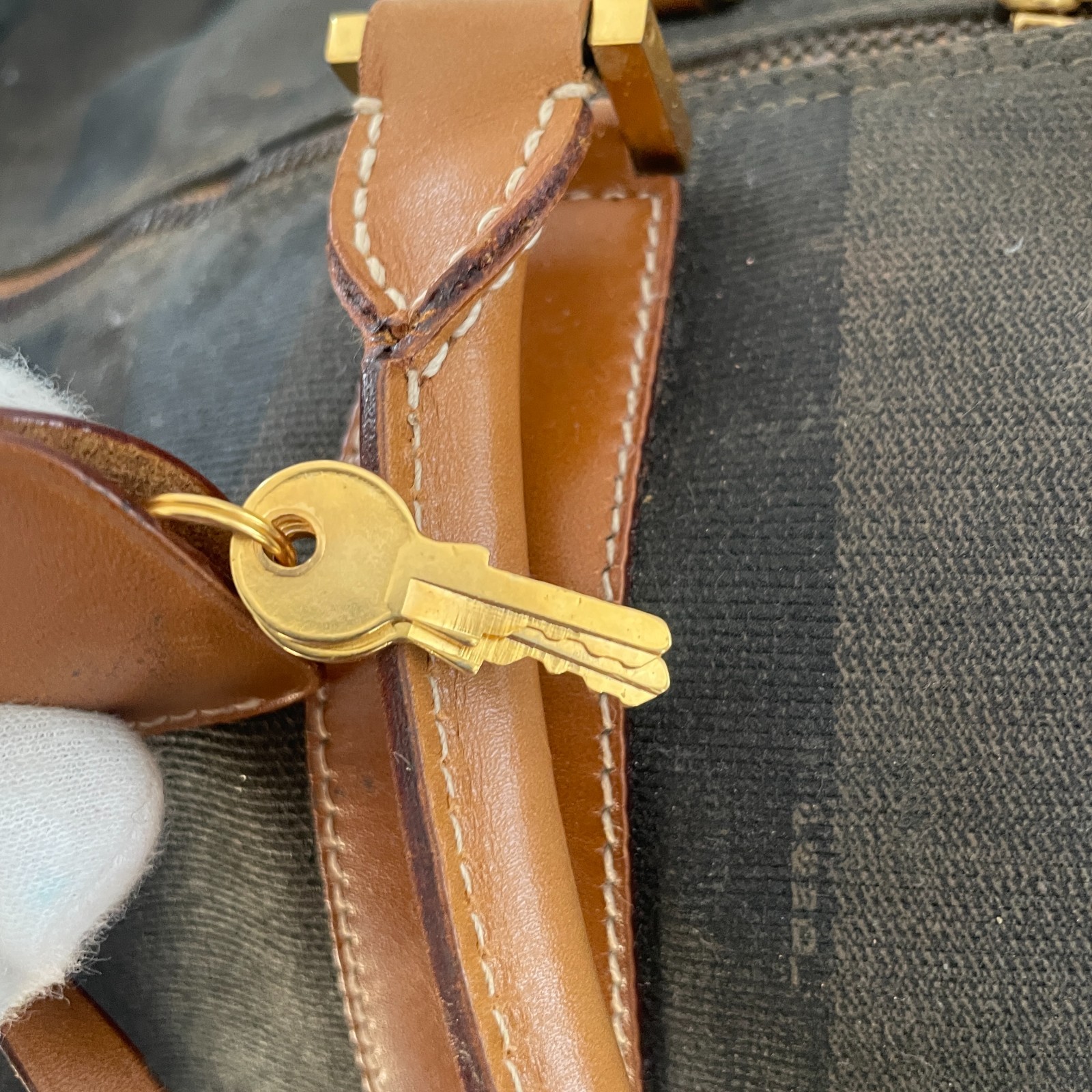 Fendi Pecan Travel Boston Bag 60 Shoulder 2way Canvas made in italy thumbnail 15