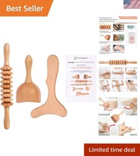 3-in-1 Wood Therapy Massage Tools Kit for Lymphatic Drainage  Body Sculpting