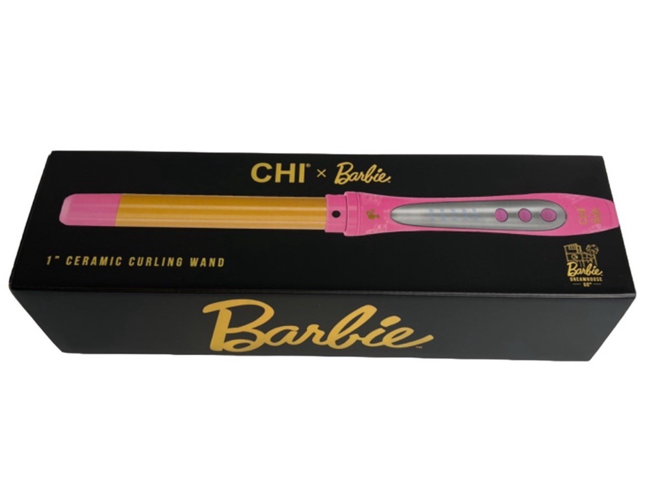 CHI x Barbie Dream House 1in Ceramic Curling Wand GF1113 New Pink