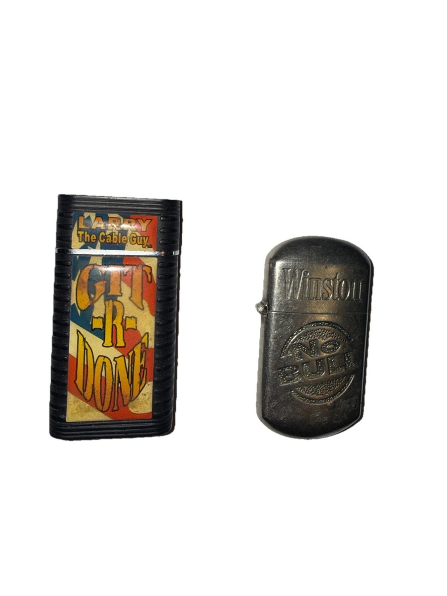 Winston No Bull Cigarette Lighter & Larry The Cable Guy Lighter - Both Need  Fuel
