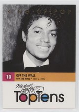2011 Panini King of Pop Top Tens Gold Michael Jackson Off The Wall #164 gb9