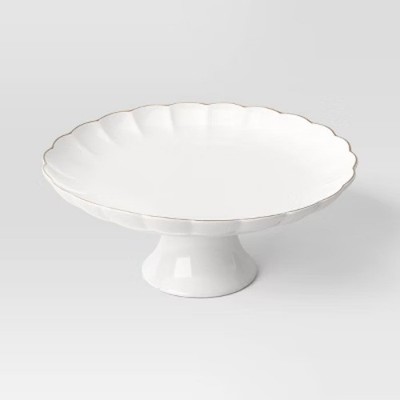 Ribbed Scallop Cake Stand - Threshold