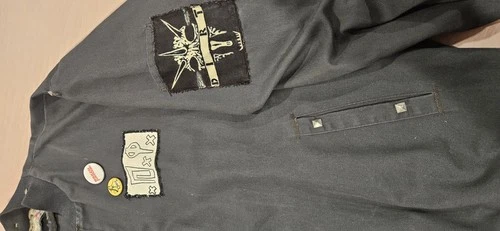 Mens PUNK Work Jacket. Homemade with Patches. Size XL. DIY hardcore vintage image 5