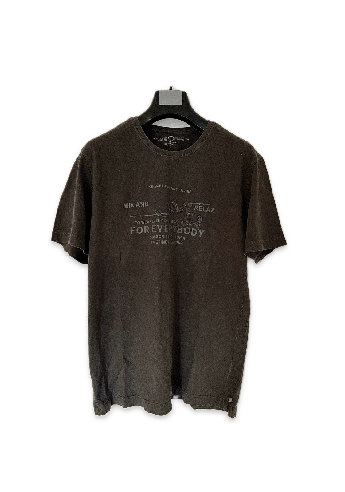 ALTRA T shirt Schiesser Mix & Relax cotone premium comfort casual marrone scuro