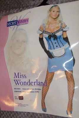 Womens Sexy Rubies Secret Wishes Miss Wonderland Alice Costume Sz S 6-9 NEW In P