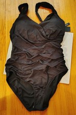 NWT Jantzen Black One Piece Swimsuit -size 14