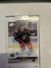 Billy Sweezy 23-24 Clear Cut Hockey Upper Deck Auto Columbus Blue Jackets Rookie