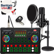 Podcast Equipment Bundle, 48V XLR Podcast Microphone Bundle, Voice Changer with
