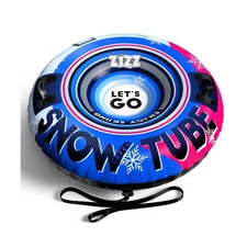 ZIZZ Inflatable Snow Tube Sled - 48'' Snow Tubes for Sledding Heavy Duty with...