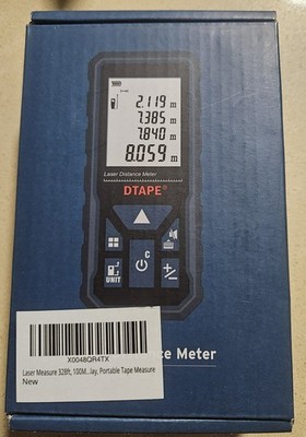 DTAPE Laser Measure 328ft DT100 Laser Distance Meter 100M Portable Handheld NEW