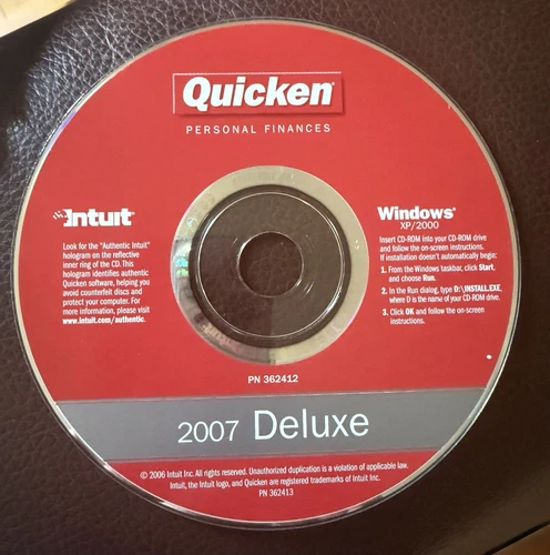 Quicken Personal Finances 2007 Deluxe Windows XO/2000