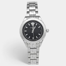 Versace Hellenyium V12020015 Black Dial Stainless Steel Womens Wristwatch 35 mm