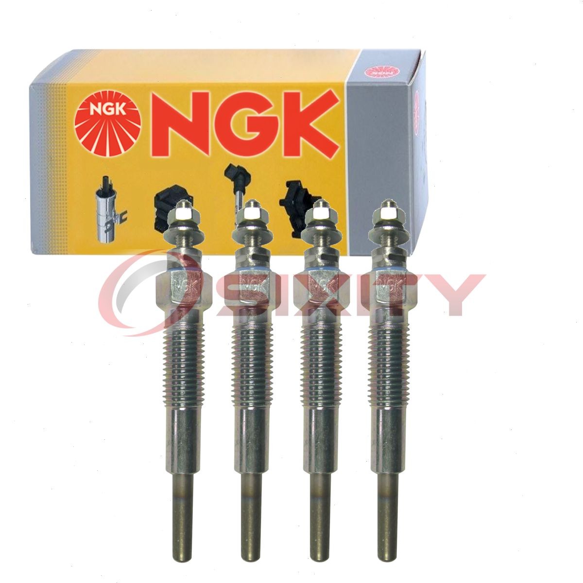 4 pc NGK 1229 Y-107R Glow Diesel Glow Plugs for S501-18-140A 80020 80015 za