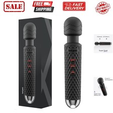 Handheld Cordless Personal Wand Massager   Waterproof, USB Rechargeable, 20 V...