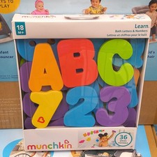 Munchkin Bath Letters  Numbers Foam Set 36 Pieces for Ages 18 Months  Up