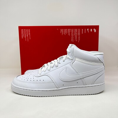 Nike Court Vision Mid White Athletic Casual Shoes Size Men 10.5 - Women 12 Nike Court Vision Mid White Athletic Casual Shoes Size Men  main image 3