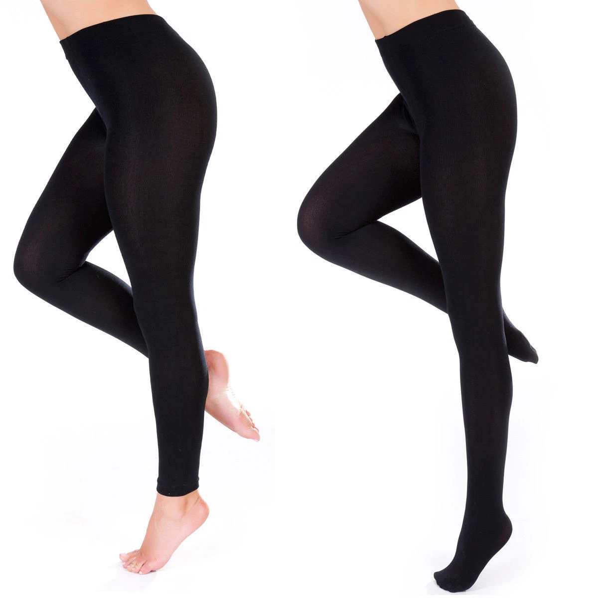 New Women Ladies Thermal Legging and Tight Black Footless and Foot Brushed  Inner