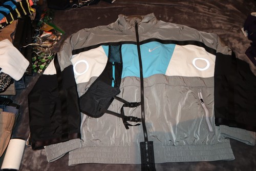 2019 NIKE LAB NRG ISPA NYLON REFLECTIVE JACKET GREY WHITE BLACK POWDER BLUE XXL - 第 11/15 張圖片