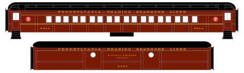K4 HO Scale Decals Pennsylvania-Reading Seashore Lines Passenger Car Bronze PRSL - Picture 3 of 3