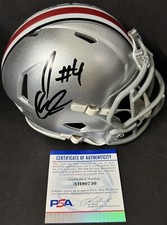 Julian Fleming Signed Autographed Ohio State Buckeyes Mini Helmet PSA/DNA