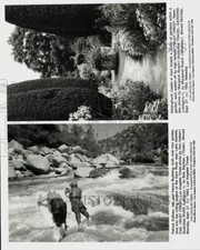 Foto de prensa 1993 río Kear en California y castillo de Sissinghurst en Kent