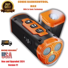 Niche Brands  50Ft Dog Bark Deterrent Devices W/3X UltraSonic Emitters | No Bark