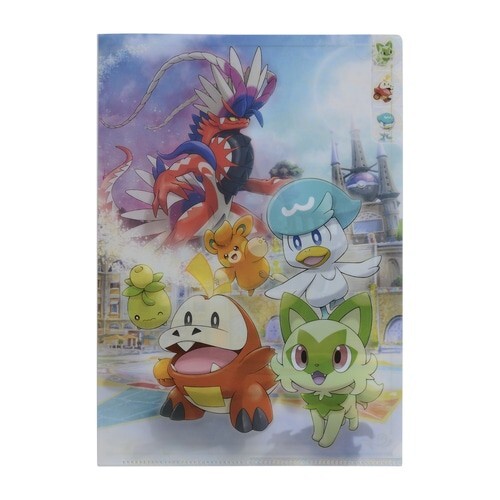 Pokemon Center Original A4 Size Clear File Folder 3 pockets Scarlet ver.
