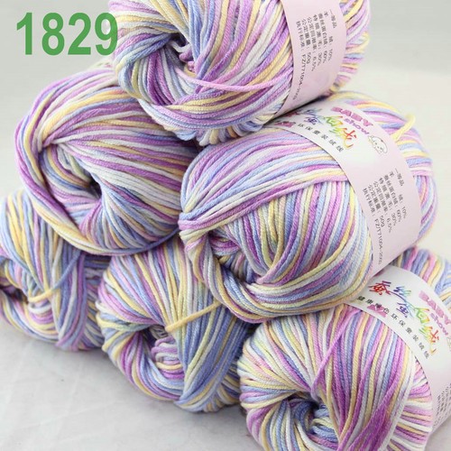 Sale 6 ballsx 50gr DK Baby Soft Cashmere Silk Wool hand knitting Crochet Yarn 29 - Picture 3 of 11